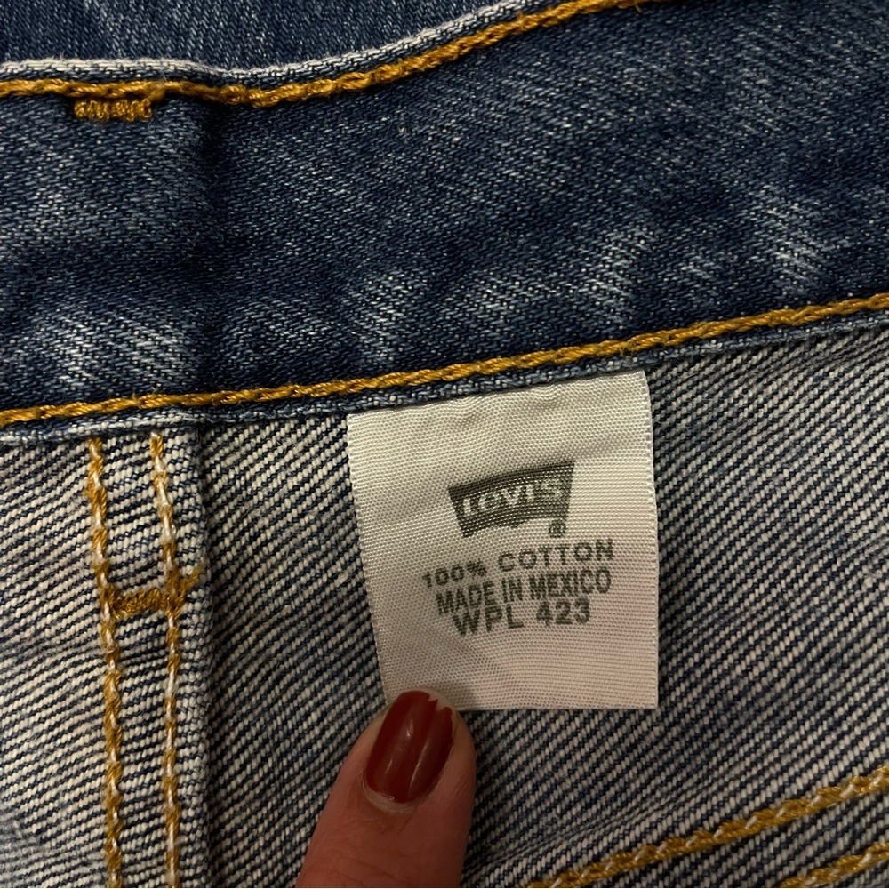 Vintage Y2K Levi's 501XX Button Fly Straight Leg Painted Jeans 36x30 - Picture 9 of 10